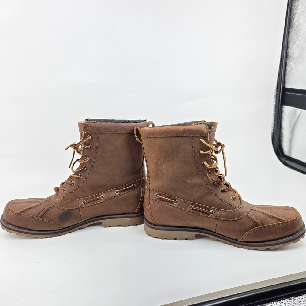 Polo Ralph Lauren Whitsand 11431 Genuine Leather Duck Boots US 11 D Brown Boot - Picture 3 of 12